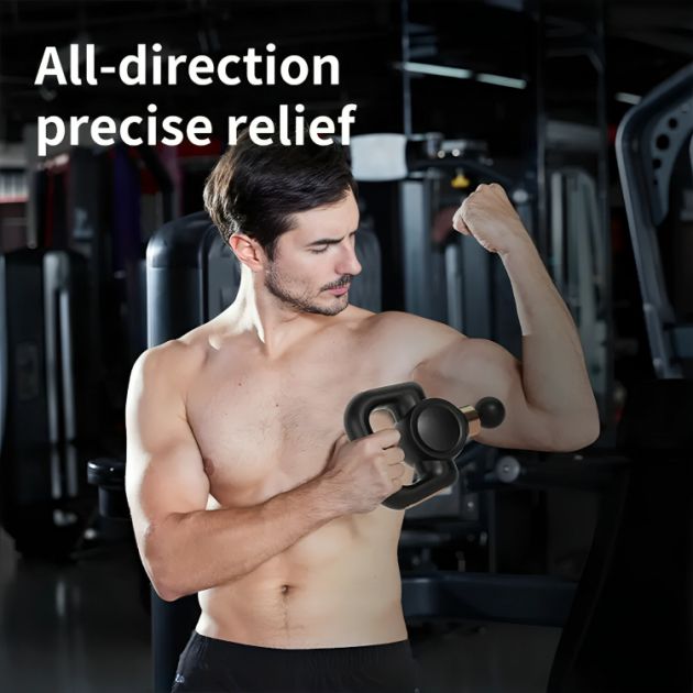 2 σε 1 Ελαστική Ζώνη και Πιστόλι Μασάζ με 4 Κεφαλές και 5 Επίπεδα Έντασης - Για Ανακούφιση Μυών & Απώλεια Βάρους