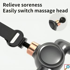 2 σε 1 Ελαστική Ζώνη και Πιστόλι Μασάζ με 4 Κεφαλές και 5 Επίπεδα Έντασης - Για Ανακούφιση Μυών & Απώλεια Βάρους