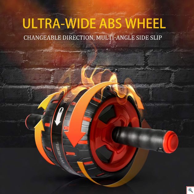 Ρόδα Εκγύμνασης Κοιλιακών - Abs Roller Μαύρο - Κόκκινο