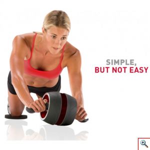 Ultra Wide Ρόδα Εκγύμνασης Κοιλιακών με Αντίσταση - Επαναφορά & Φρένο - Περισσότερη Ισορροπία & Σταθερότητα - AB Wheel Automatic Rebound