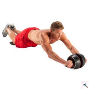 Ultra Wide Ρόδα Εκγύμνασης Κοιλιακών με Αντίσταση - Επαναφορά & Φρένο - Περισσότερη Ισορροπία & Σταθερότητα - AB Wheel Automatic Rebound