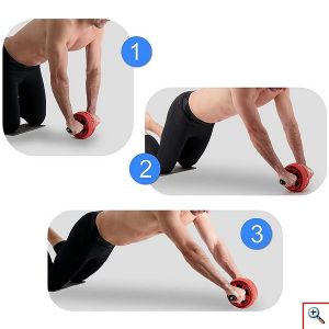Ρόδα Εκγύμνασης Κοιλιακών - Abdominal Muscle Fitness Wheel Κόκκινο - Μαύρο