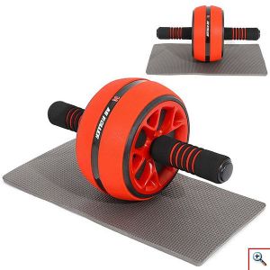 Ρόδα Εκγύμνασης Κοιλιακών - Abdominal Muscle Fitness Wheel Κόκκινο - Μαύρο