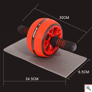 Ρόδα Εκγύμνασης Κοιλιακών - Abdominal Muscle Fitness Wheel Κόκκινο - Μαύρο