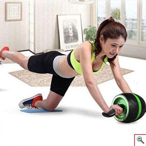 Ρόδα Εκγύμνασης Ultra Wide Ρόδα Εκγύμνασης Κοιλιακών με Αντίσταση - Επαναφορά & Φρένο - Περισσότερη Ισορροπία & Σταθερότητα - AB Wheel Automatic Reboundγια Μεγαλύτερη Σταθερότητα - AB-Carver Pro Μαύρο - Πράσινο