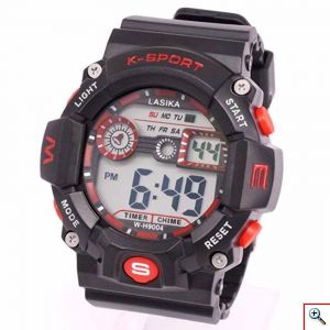 Ψηφιακό Σπορ Ρολόι K-SPORT Lasika 30m αδιάβροχο (3 ATM )με Χρονόμετρο & Φωτισμό
