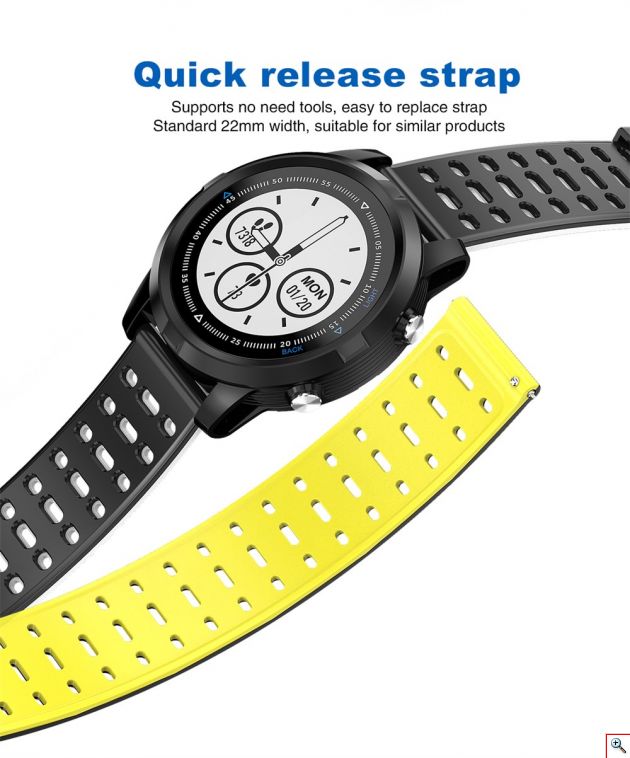 GPS Smart Watch Αδιάβροχο Αθλητικό Ρολόι με Μετρητή Καρδιακών Παλμών, Απόστασης, Βημάτων, Θερμίδων & Ύπνου, Αθλητικές Δραστηριότητες & Ειδοποιήσεις Κινητού - Activity Tracker