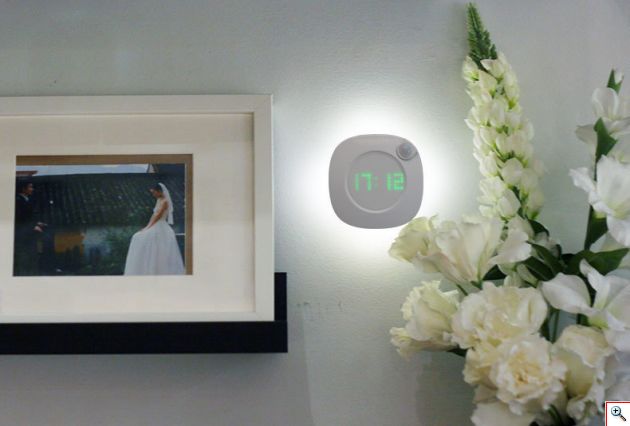 LED Επαναφορτιζόμενο Φωτάκι - Ρολόι Νυκτός Επιτοίχιο & Επιτραπέζιο με Μαγνητική Βάση/Αυτοκόλλητο Θερμό & Ψυχρό Λευκό - Night Induction Lamp & Clock