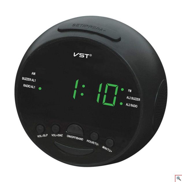AM/FM Ραδιόφωνο Ρολόι Ξυπνητήρι LED με Μπαταρία - Clock Radio Alarm
