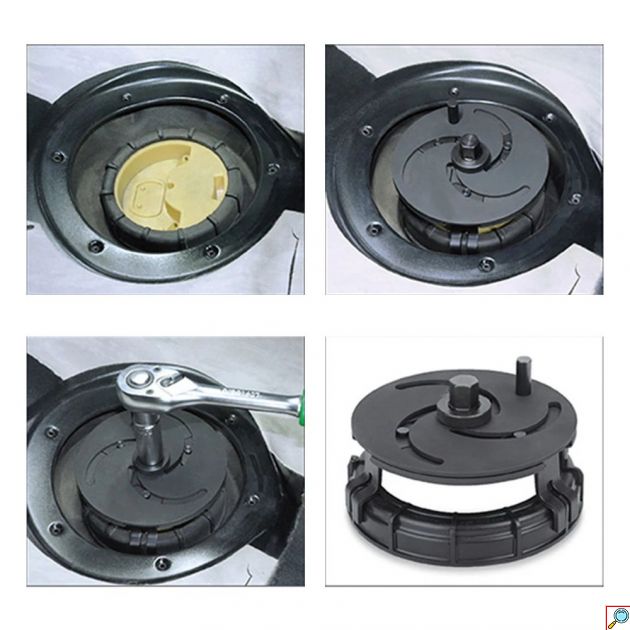 Ρυθμιζόμενο Κλειδί Τάπας Καυσίμου 100 έως 170 mm - Μαύρο