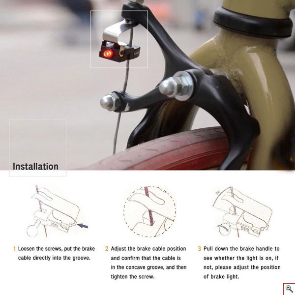 Πίσω Φως Led Φρένου Ποδηλάτου - Bike Brake Light Led