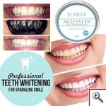 Ενεργός Άνθρακας Λεύκανσης Δοντιών - 100% Natural Activated Charcoal Teeth Whitening Powder with Coconut - Glamza 50gr