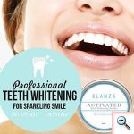 Ενεργός Άνθρακας Λεύκανσης Δοντιών - 100% Natural Activated Charcoal Teeth Whitening Powder with Coconut - Glamza 50gr