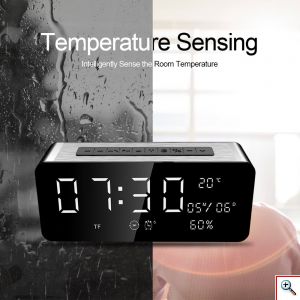 Επιτραπέζιο Ρολόι Multimedia Ηχείο Bluetooth με Ξυπνητήρι, USB/SD Player FM Radio & Handsfree Sardine A10