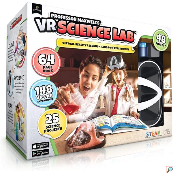 Science Lab VR Επιστημονικό Σετ Εικονικής Πραγματικότητας του Καθηγητή Maxwel με VR Γυαλία Ελληνική Ἑκδοση - Abacus Brands 