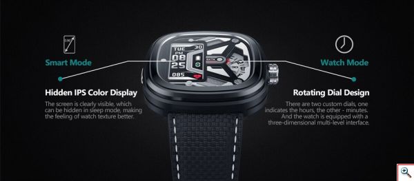 Zeblaze Hybrid 2 Αθλητικό Αδιάβροχο Ρολόι με Καρδιομετρητή, Πιεσόμετρο, Οξύμετρο, Υψομετρητή, Πίεση Αέρα, Μέτρηση Βημάτων & Ποιότητας Ύπνου SmartWatch