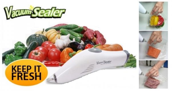 Σετ Vacuum Sealer για να Σφραγίζετε Αεροστεγώς Σακούλες με Τρόφιμα