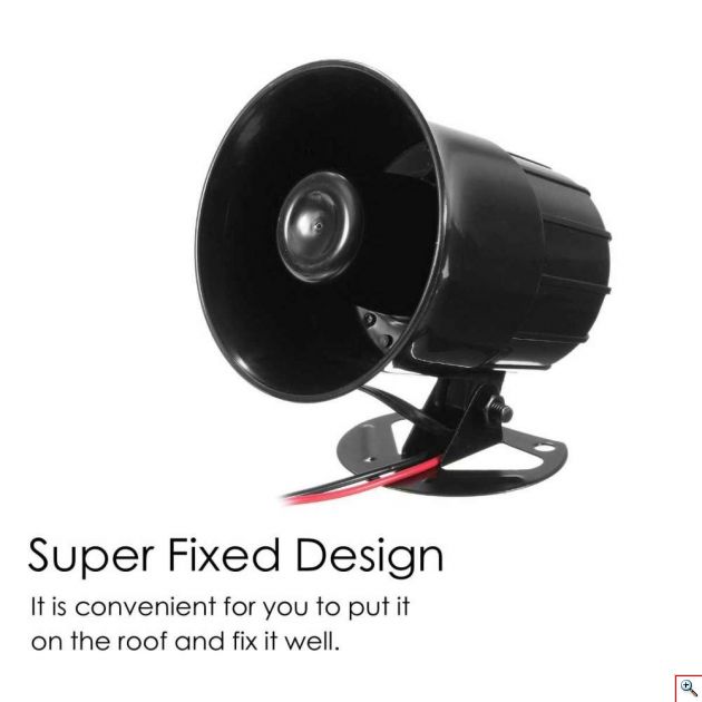 Κόρνα - Σειρήνα - Μεγάφωνο Αυτοκινήτου 30 Watt - 12V με 3 διαφορετικούς ήχους