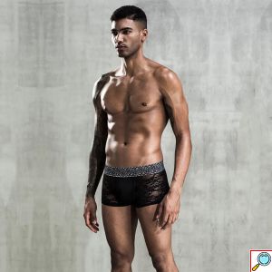 Σέξι Ανδρικό Εσώρουχο - Μποξεράκι με Floral Δαντέλα - Sexy Men's Boxer One Size