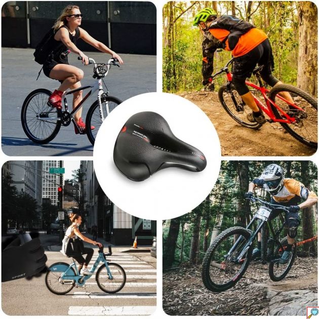 Σέλα Ποδηλάτου με Αεραγωγό & 5 Λειτουργίες Φωτισμού - 24 x 10.5 x 20 cm