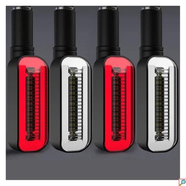 Σετ 2 σε 1 Δυναμικά LED Φλας Μοτοσυκλέτας & Κόκκινο Φως Φρένων - Αδιάβροχα IPX6