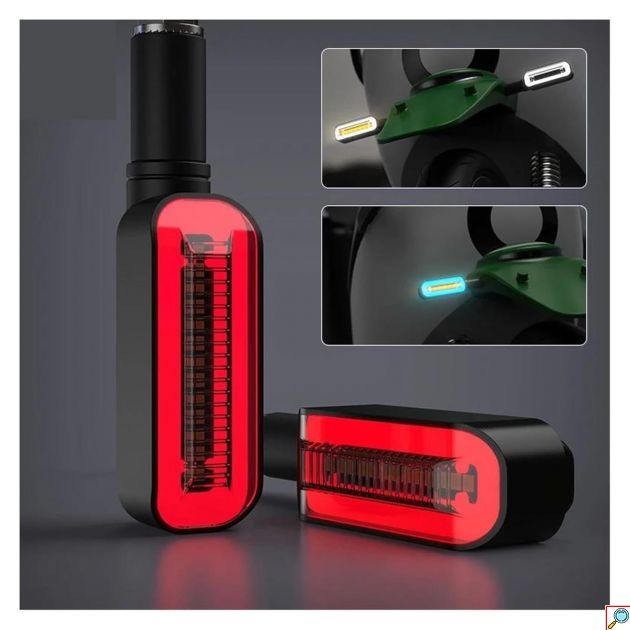 Σετ 2 σε 1 Δυναμικά LED Φλας Μοτοσυκλέτας & Κόκκινο Φως Φρένων - Αδιάβροχα IPX6