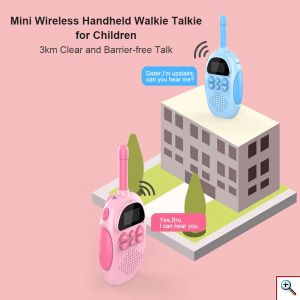 Σετ 2 Παιδικά Ασύρματα Walkie Talkie με Φακό LED με VOX & 22 Κανάλια - Πομποδέκτες Children Intercom - Χρώματος Μπλε & Ροζ