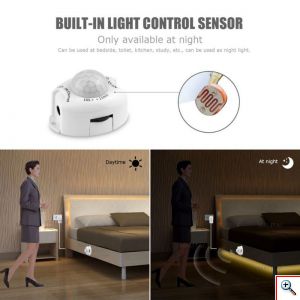 Σετ 2 Τεμαχίων Αυτοκόλλητες Ταινίες LED, 2x 120 cm, 2.8W με Αισθητήρες Κίνησης & Προγραμματισμό Χρόνου Απενεργοποίησης, 260 Lumens, OEM