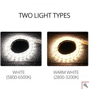 Σετ 2 Τεμαχίων Αυτοκόλλητες Ταινίες LED, 2x 120 cm, 2.8W με Αισθητήρες Κίνησης & Προγραμματισμό Χρόνου Απενεργοποίησης, 260 Lumens, OEM