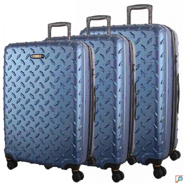 Σετ 3 Heavy Duty Βαλίτσες 50-60-70cm με Κλειδαριά INDUSTRIAL PLATE CAT® 83688 με Βαλίτσα Καμπίνας Caterpillar σε Διάφορα Χρώματα