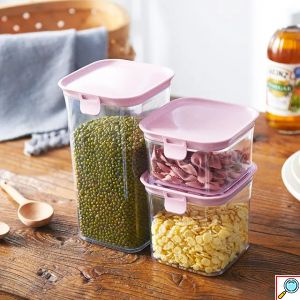 Αεροστεγή Πλαστικά Δοχεία Αποθήκευσης Τροφίμων με Καπάκι 5τμχ