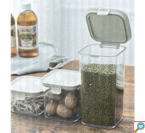 Αεροστεγή Πλαστικά Δοχεία Αποθήκευσης Τροφίμων με Καπάκι 5τμχ