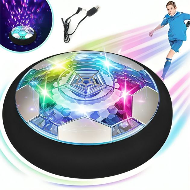 Σετ Αιωρούμενη Μπάλα Ποδοσφαίρου RGB LED με Τέρμα - Hover Soccer