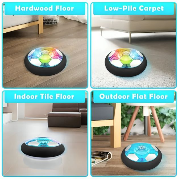 Σετ Αιωρούμενη Μπάλα Ποδοσφαίρου RGB LED με Τέρμα - Hover Soccer