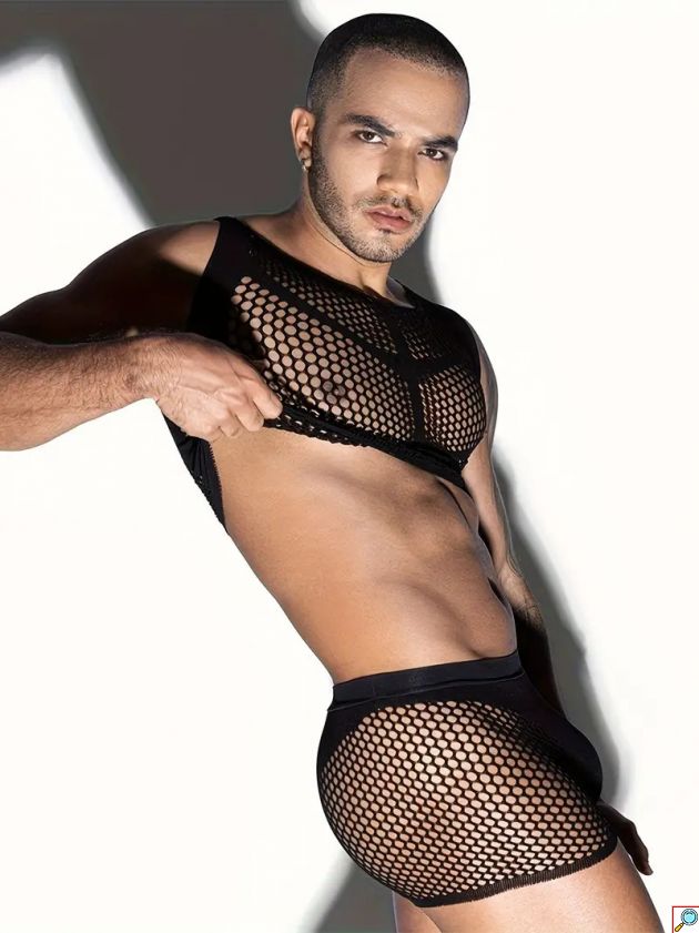 Σετ Ανδρικά Αισθησιακά Εσώρουχα - Διάτρητα - Ελαστικό One Size