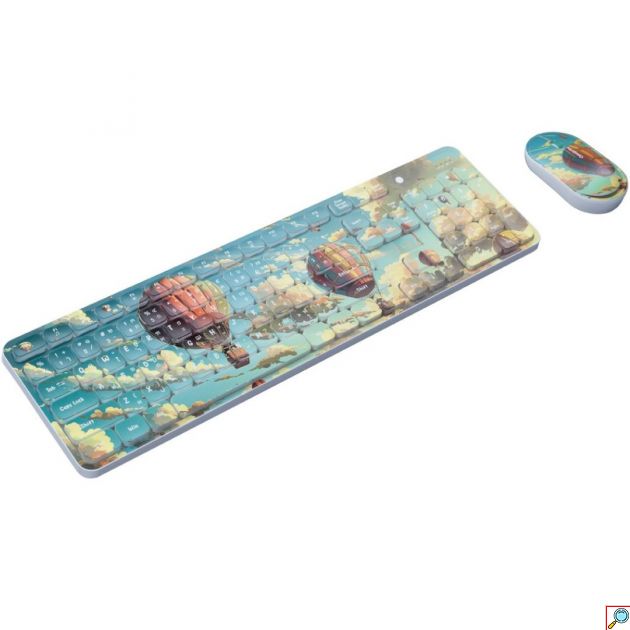 Σετ Ασύρματο Πληκτρολόγιο & Ποντίκι - Συνδεσιμότητα με Bluetooth με Σχέδιο Αερόστατα