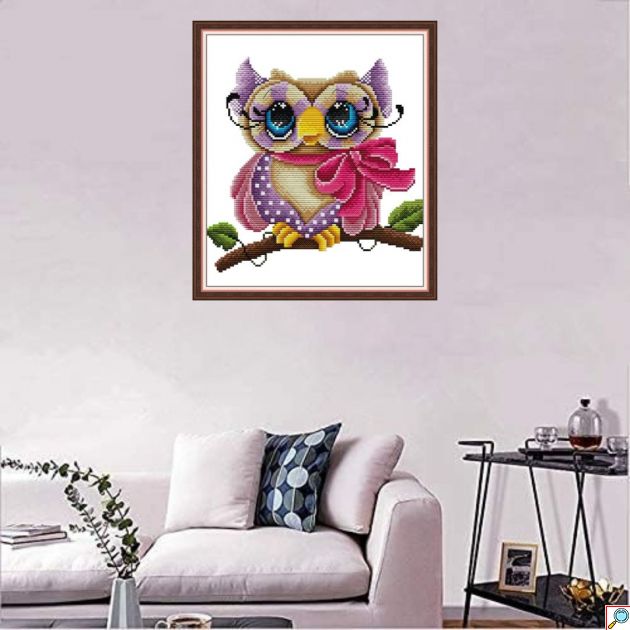 Σετ Χειροτεχνίας Ψηφιδωτό Diamont Dotz 30 x 40cm με Σχέδιο Κουκουβάγια