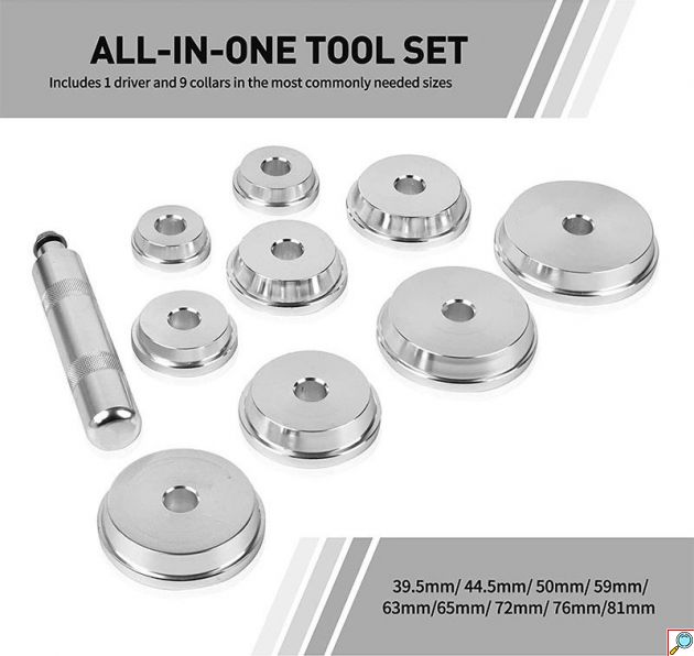 Σετ Δακτυλίων Τοποθέτησης Ρουλεμάν Στεγανού Τύπου - 10 Τεμάχια με Βαλιτσάκι Μεταφοράς