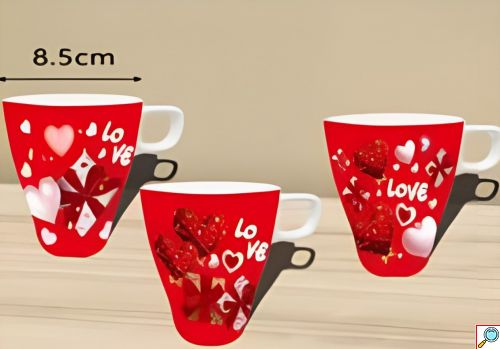 Σετ Δώρου Love με Κούπα, Κόκκινο Αρκουδάκι και Τριαντάφυλλο
