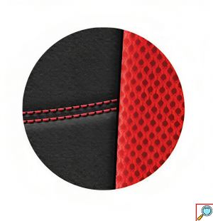 Σετ 2x Καλύμματα Καθισμάτων Αυτοκινήτου Super Sport All in One - Μαύρο Κόκκινο