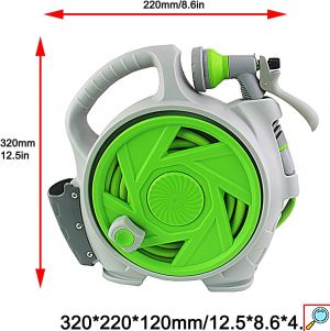 Σετ Καρούλι με Λάστιχο Ποτίσματος 15m & Μεταλλικό Πιστόλι Πολλαπλών Λειτουργιών