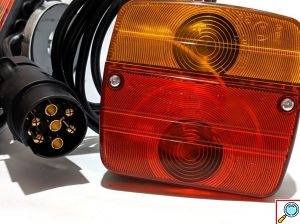 Σετ μαγνητικά φανάρια φλας/στοπ 12V για τρέιλερ IP65 2τμχ με καλώδιο 2.5+7m