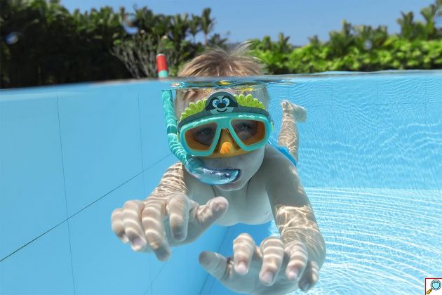 Σετ Παιδική Μάσκα με Αναπνευστήρα - Με Αντιθαμβωτικούς Φακούς & Προστασία UV - Bestway AquaPals