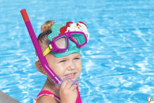 Σετ Παιδική Μάσκα με Αναπνευστήρα - Με Αντιθαμβωτικούς Φακούς & Προστασία UV - Bestway AquaPals