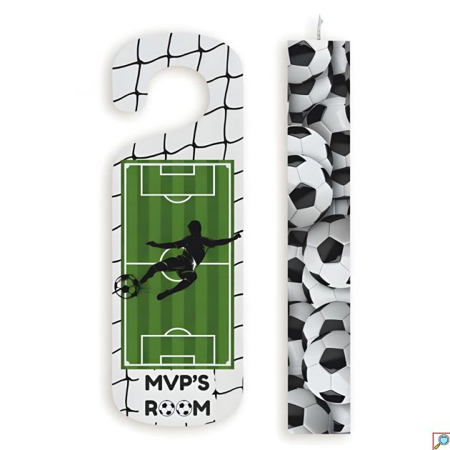 Σετ Πασχαλινή Λαμπάδα με Εκτύπωση ΄΄MVP'S Room΄΄ με Ξύλινο Καδράκι Πόρτας