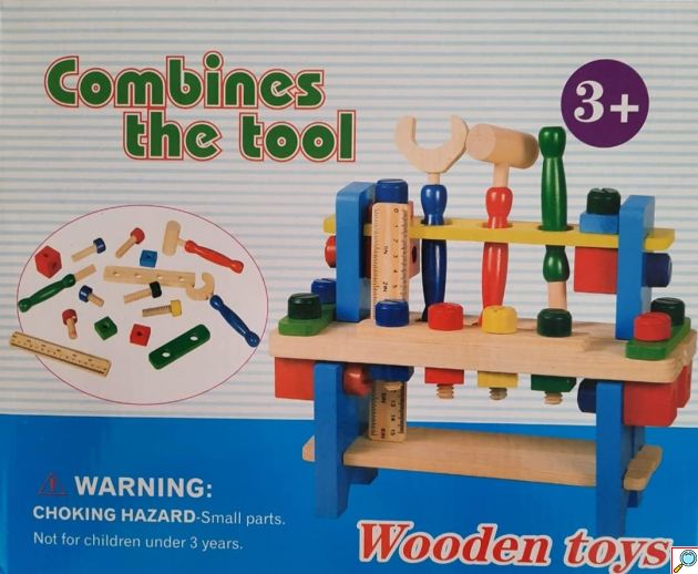 Σετ Πολύχρωμος Πάγκος Εργαλείων για Κατασκευές DIY για Ηλικίες 3 + Ετών