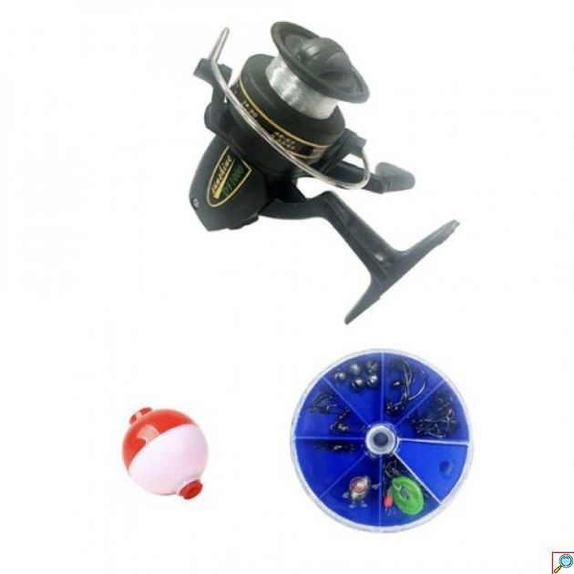 Σετ Ψαρέματος με Τηλεσκοπικό Καλάμι 1.80m Μηχανάκι Αγκίστρια και Φελλό - Fishing Set For Beginners