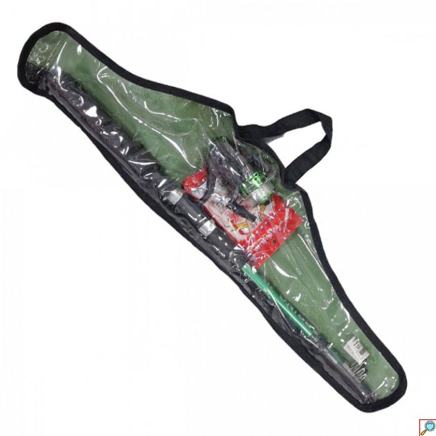 Σετ Ψαρέματος με Τηλεσκοπικό Καλάμι 2.1μ - Μηχανάκι και Αγκίστρια - Fishing Set For Beginners