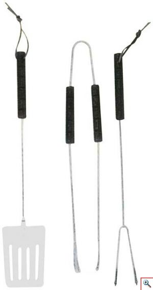 Σετ Ψησίματος με Πιρούνα, Λαβίδα και Σπάτουλα 