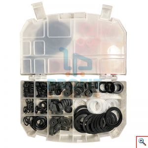 Σετ Συνθετικές Ροδέλες & O-RING Πολλαπλών Χρήσεων, 382 τχ, με Θήκη Μεταφοράς - Αποθήκευσης, Ιδανικό για Ερασιτέχνες & Επαγγελματίες